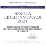 Dyplom Szkoła Lider Innowacji 2021