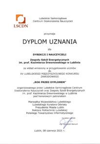 Dyplom dla szkoły