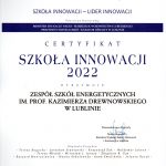 Dyplom Szkoła Innowacji 2022